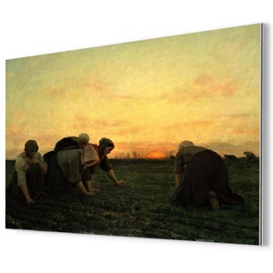 Jules Breton &#39;The Weeders&#39; Metal Print: French Pastoral Farmhouse Wall Art
