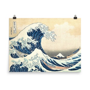 The Great Wave off Kanagawa by Hokusai Poster Print