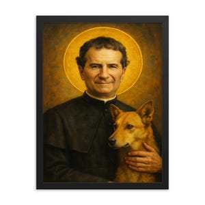 Saint John Bosco Framed Print: Catholic Inspirational Wall Art