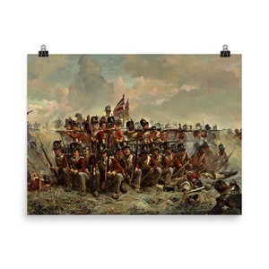 El 28º Regimiento en Quatre Bras por Elizabeth Thompson Poster Print