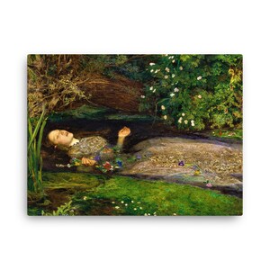 Ophelia by John Everett Millais Canvas Print - Canvas Wall Art