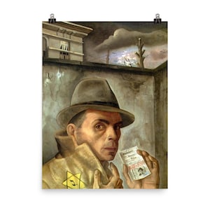 Autoritratto con carta d'identità ebraica di Felix Nussbaum Poster Print