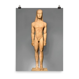 Statue of a Kouros Ancient Greek Statue Poster Print