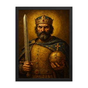 Nicephorus II Phocas Framed Print: Byzantine Emperor Portrait, Historical Wall Art
