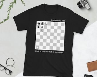Paul Morphy T Shirt, Vintage Chess Game Puzzle T-Shirt