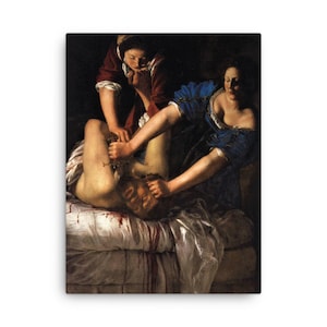 Judith beheading Holofernes by Artemisia Gentileschi Canvas Print - Canvas Wall Art