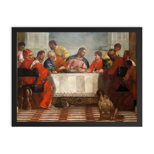 Feast in the House of Levi Detail Framed Print – Veronese Renaissance Art Wall Decor, Italian Masterpiece Gallery-Quality Wall Art