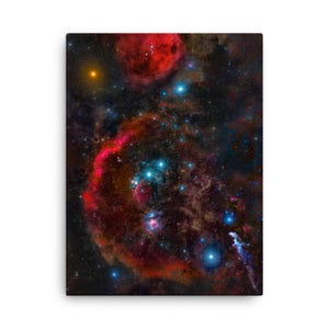 Orion, Sternbild Leinwanddruck - Himmlische Wandkunst, Nachthimmel-Dekor, Sternenkarte, Astronomie-Geschenk, Weltall-Liebhaber-Kunst