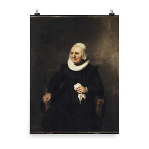 Carel Fabritius Old Woman Portrait: Vintage Baroque Art Reproduction