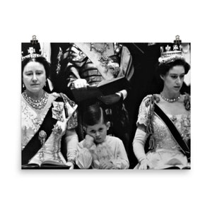 Bored Prince Charles Coronation Poster Print: British Royalty History