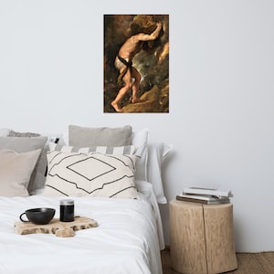 Sisyphus Poster Print, Albert Camus Philosophy Painting Gifts