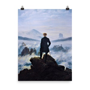 Wanderer Above The Sea of Fog by Caspar David Friedrich Poster Print