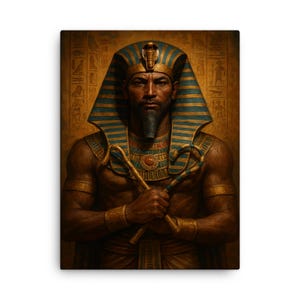 Ramesses III Egyptian Pharaoh Canvas Print – Ancient Egypt Wall Art, Historical Decor, Unique Museum Quality