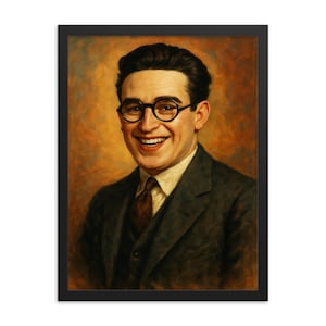 Harold Lloyd Framed Print: Vintage Silent Film Star, Classic Hollywood Decor