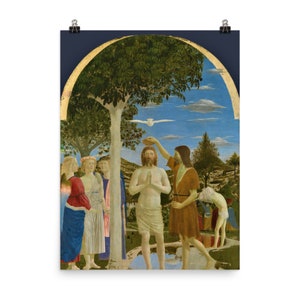 The Baptism of Christ by Piero della Francesca Poster Print