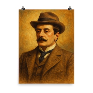 Giacomo Puccini Vintage Opera Poster Print - Unique Wall Art Décor for Music Lovers & History Enthusiasts