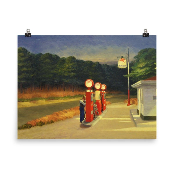 Edward Hopper Print, gaz par Edward Hopper Poster Print, Edward Hopper Art