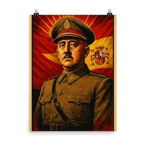 Francisco Franco Vintage Kunst Poster: Spanische Geschichte Wanddekor