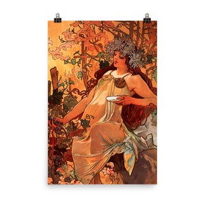 Herbst von Alfons Mucha Poster Print