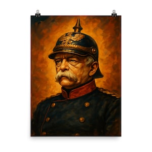 Otto von Bismarck Vintage Poster Print - Unique Historical Wall Art for Home Office Decor - German Statesman Gift