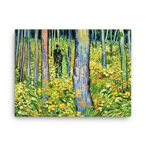 Unterholz mit Zwei Figuren von Vincent van Gogh Leinwanddruck - Leinwand Wandkunst