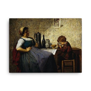 Maternal Joy Canvas Print: Mother & Child Fine Art Reproduction