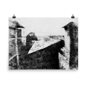 Earliest Surviving Photograph 1826 Poster Print - Vintage Wall Art, Historic Decor, Unique Photography Gift