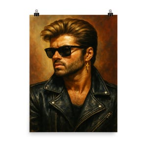 George Michael Legacy Art Print - Iconic Singer Portrait Poster for Music Room Decor - Unique Wall Art Collection