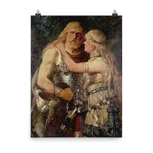 Arminius żegna się z Thusneldą autorstwa Johannesa Gehrtsa, 1884 Plakat