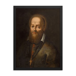 Impressão emoldurada de São Francisco de Sales