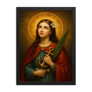 Saint Philomena Framed Print: Catholic Home Decor, Inspirational Wall Art