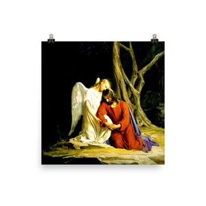 Angel Comforting Jesus Before His Arrest in the Garden of Gethsemane by