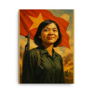 Vo Thi Thang Canvas Print – Iconic Vietnamese Heroine Wall Art, Inspiring Portrait Décor, Unique History Gift