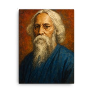 Wydruk na płótnie Rabindranatha Tagore: Literacka sztuka ścienna Indii