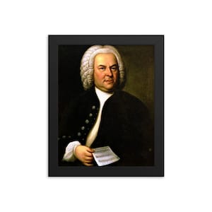 Johann Sebastian Bach Framed Print - Official Portrait Bach Painting by Haussmann 1748