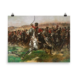 Vive L&#39;Empereur Poster Print: Édouard Detaille&#39;s 1891 Battle of Friedland Art - Historic French 4th Hussar Wall Decor