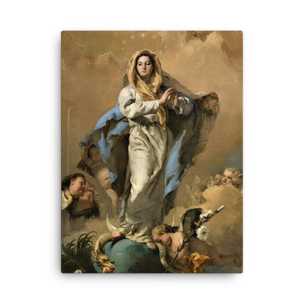 Immaculate Conception Canvas Print: Virgin Mary Art by Murillo
