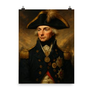 Horatio Nelson Naval Art Print: Vintage Maritime History Poster