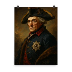 Frederick the Great Vintage Poster Print - Historic Prussian King Wall Art, Unique Gift for History Lovers Decor