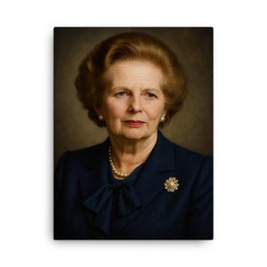 Margaret Thatcher Leinwanddruck - Kultiger britischer Einige, britischer britischer Kohlepremier, einzigartiges politisches Wohndekor Geschenk