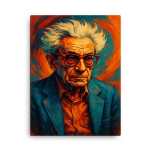 Paul Erdos Canvas Print – Unique Mathematician Wall Art, Modern Academic Decor, Gift for Math Lovers, Study Room Poster