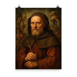 Hieronymus Bosch Wall Art: Vintage Poster Print for Unique Home Decor – Gothic Surrealism Masterpiece