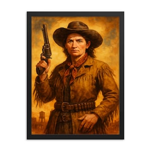 Calamity Jane Framed Print: Vintage Western Decor, Cowboy Legend