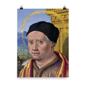 Impressão de pôster de pintura do século XVI de São Marcos - Grandes Heures Anne de Bretagne Arte de parede, decoração renascentista exclusiva