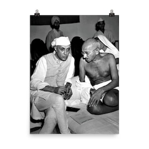 Gandhi and Nehru Poster Print
