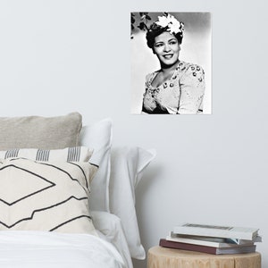 Billie Holiday Poster Print, Original Vintage Wall Art Jazz Gifts