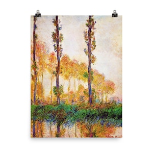 Pioppi (autunno) di Claude Monet Poster Print