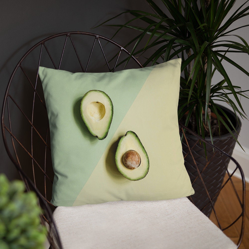Minimalist Avocado Throw Pillow Etsy UK