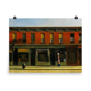 Edward Hopper Early Sunday Morning Art Print: Vintage Urban Wall Decor