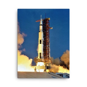 Saturn V Apollo 11 Launch Canvas Print - Canvas Wall Art